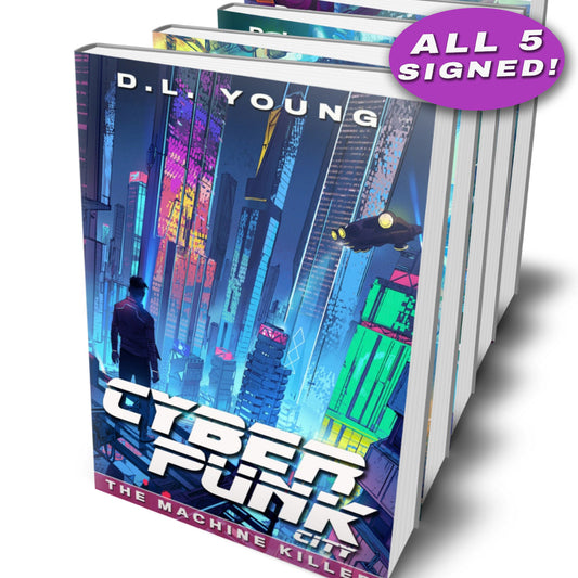 Cyberpunk City - The Complete Series (5-Book Value Bundle, Signed Paperbacks)
